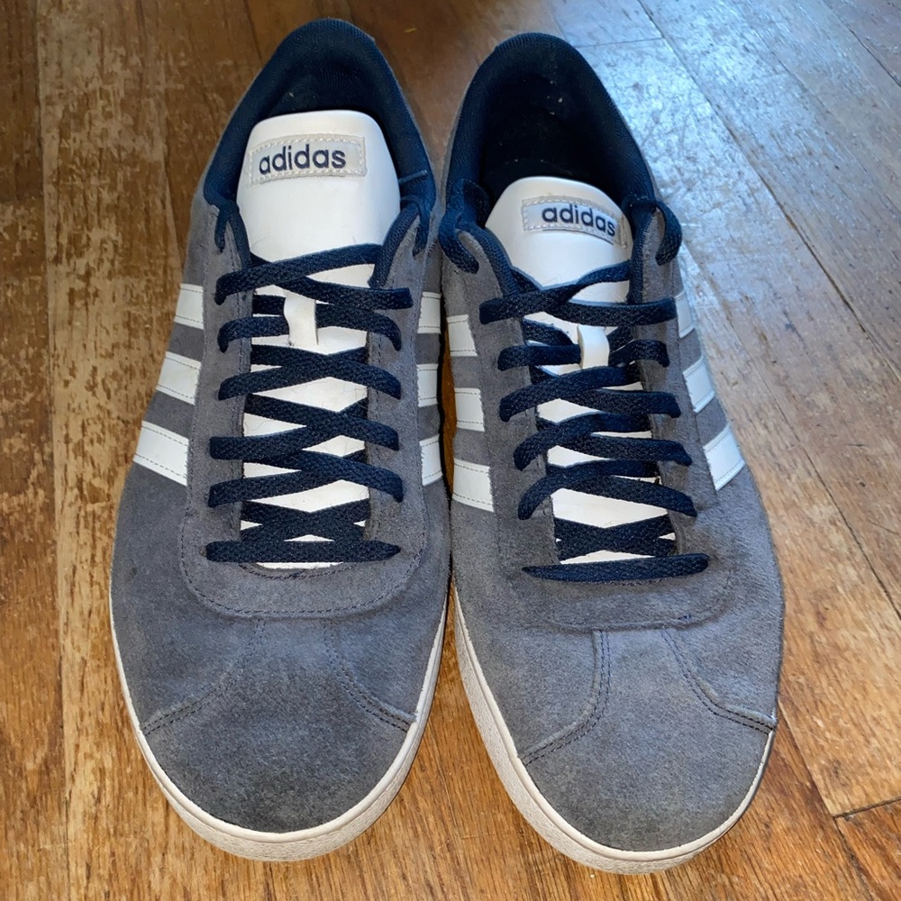 Adidas VL Court 2.0 Navy Blue-Gray and white
